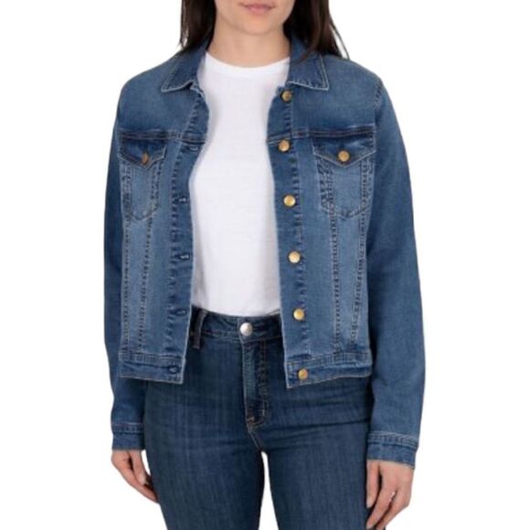 Seven7 Women's Kramer Highline Denim Jacket - Modern Twist on Classic Style Size - Picture 2 of 9